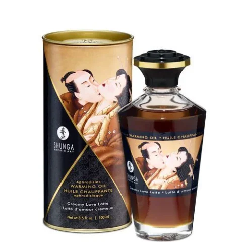 Shunga Aphrodisiac Warming Oil – Creamy Love Latte, 100 мл