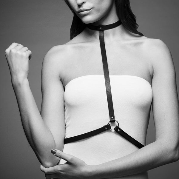 Портупея Bijoux Indiscrets MAZE - I Harness Black, стильна екошкіра - Зображення 4