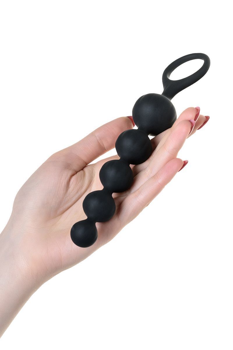 Набір анальних намистин Satisfyer Beads Black, силікон