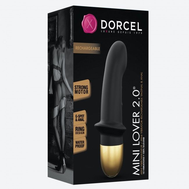 Вібратор Dorcel Mini Lover Black 2.0, перезаряджуваний, 10 режимів