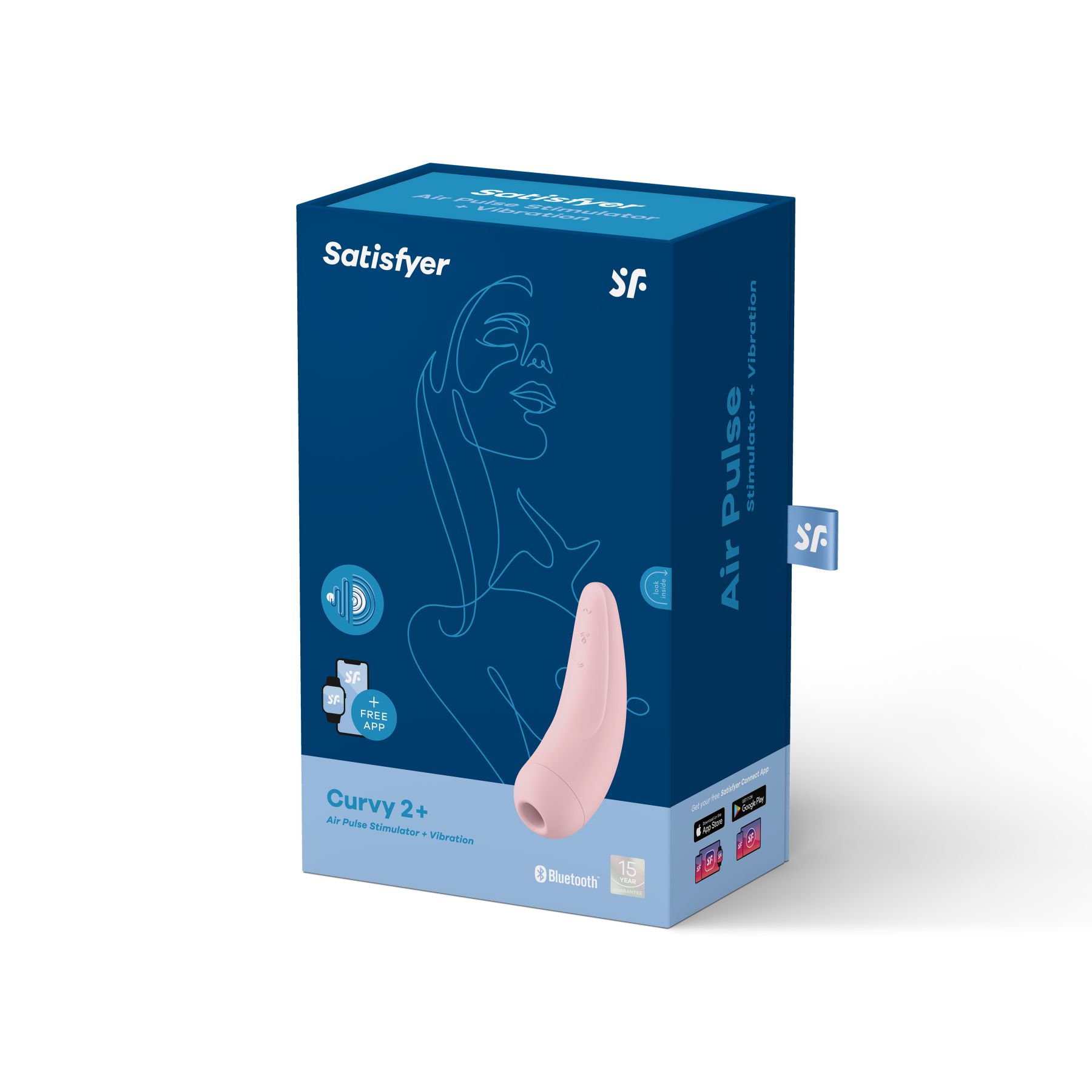 Вакуумний кліторальний стимулятор Satisfyer Curvy 2+ з керуванням