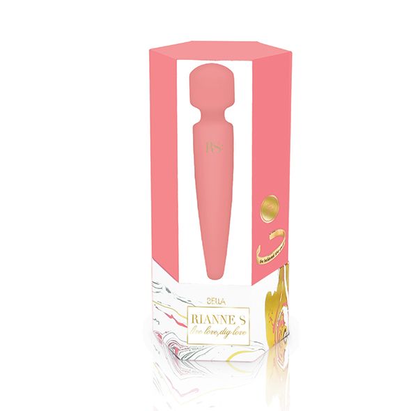 Вібромасажер Rianne S Bella Mini Wand Coral, 10 режимів, силікон