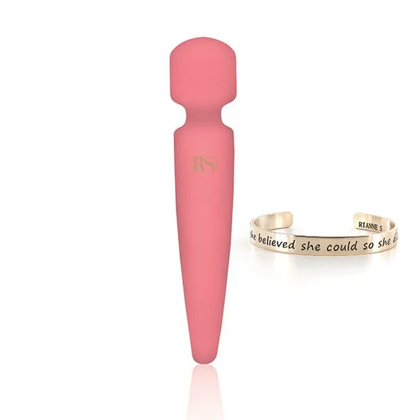 Вібромасажер Rianne S Bella Mini Wand Coral, 10 режимів, силікон