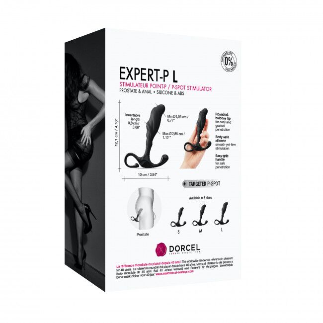 Ергономічний масажер простати Dorcel Expert P size L, чорний
