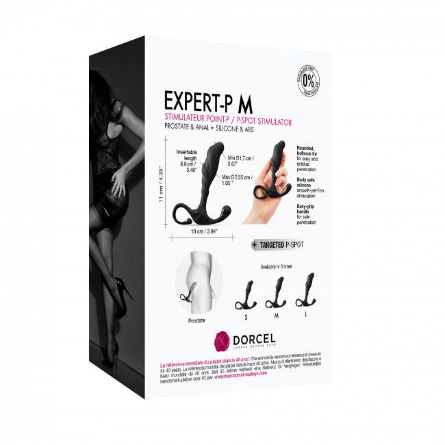 Ручний масажер простати Dorcel Expert P, чорний, розмір M