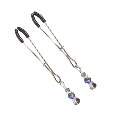 Затискач для сосків Art of Sex - Lovely Blue з кристалами