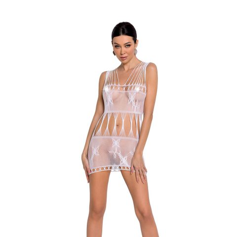 Бодістокінг мінісукня з метеликами Passion BS090, білий