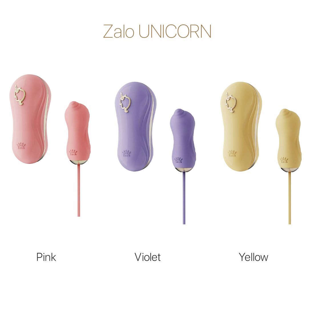 Набір 2в1 Zalo UNICORN Yellow: Віброяйце + Вакуумний Стимулятор