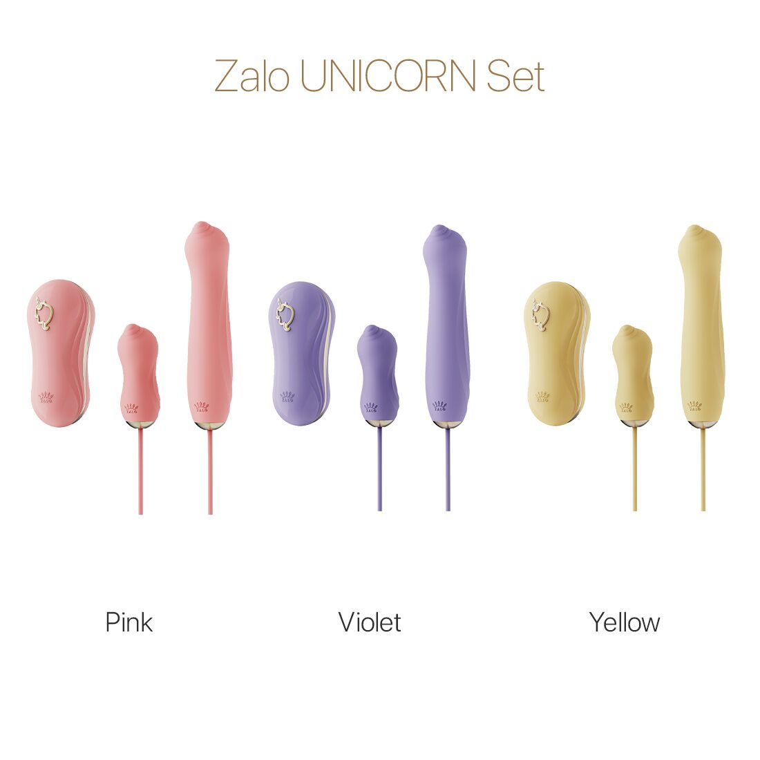 Набір інтимних аксесуарів Zalo UNICORN Set Yellow