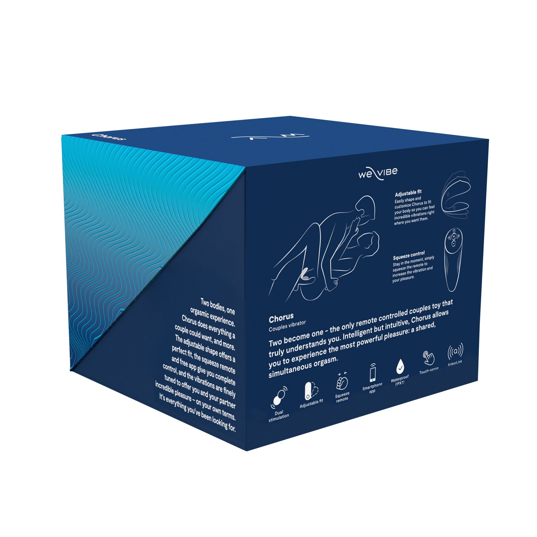 Смарт-вібратор We-Vibe Chorus Cosmic Blue з сенсорним керуванням