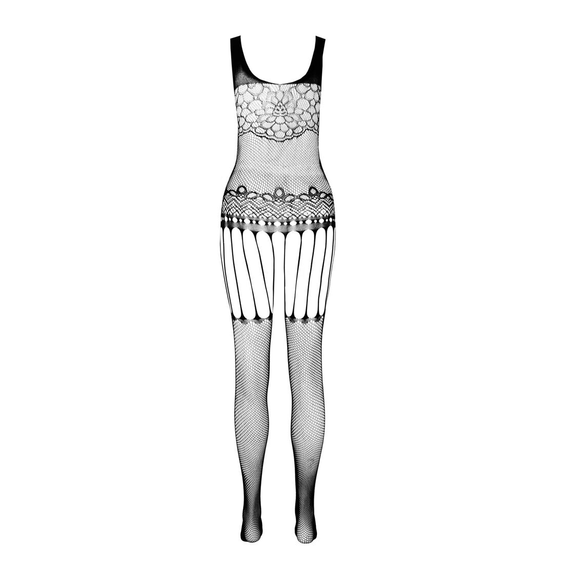 Бодістокінг Passion ECO BS001 з флористичним декором, червоний - Зображення 4