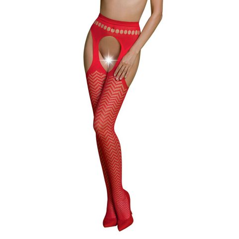 Еротичні колготки-бодістокінг Passion ECO S002, червоний