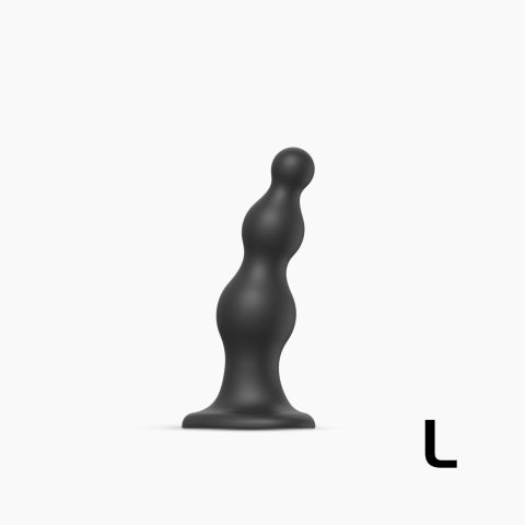 Strap-On-Me Dildo Plug Beads Black L - Інтимна насадка для страпона