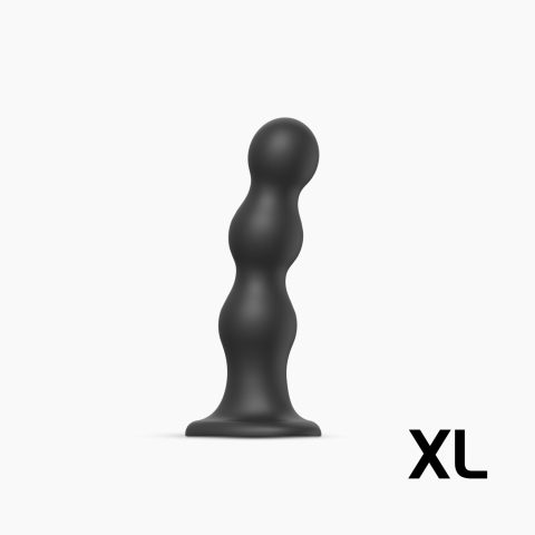 Насадка для страпона Strap-On-Me Dildo Plug Balls XL, чорна