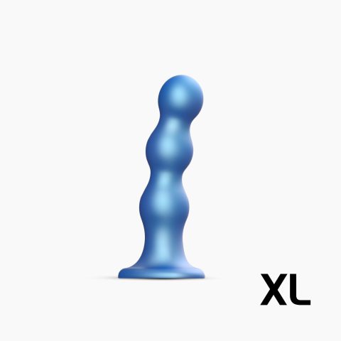 Насадка для страпона Strap-On-Me Dildo Plug Balls, XL, Синій металлік