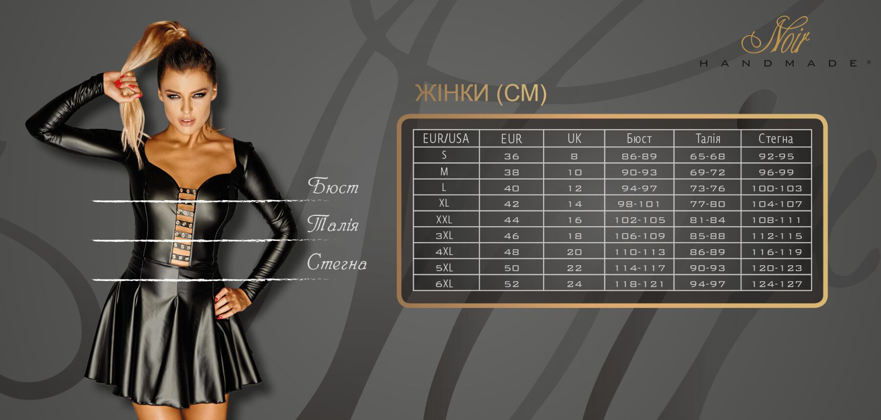 Сукня з мереживними вставками Noir Handmade F229 Powerwetlook dress with lace inserts, M - Зображення 5