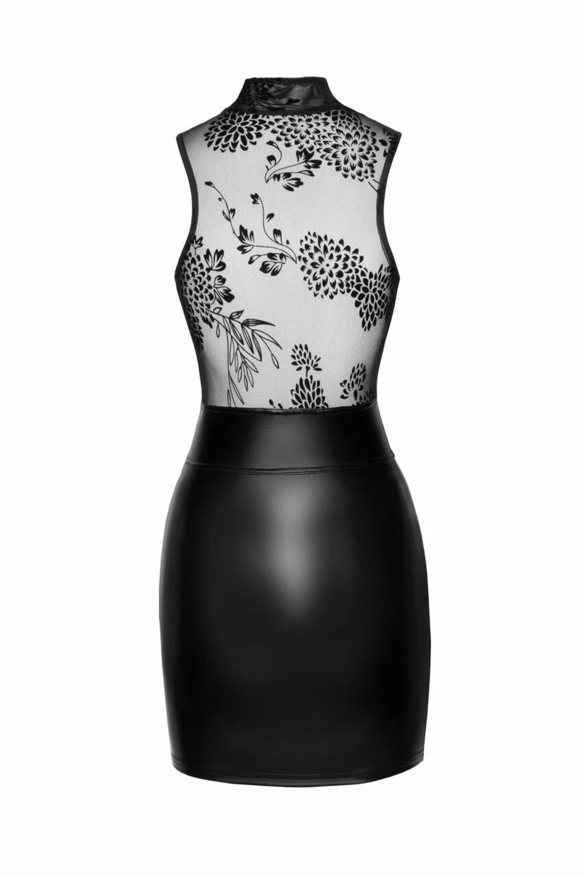 Чорна сукня Noir Handmade F241 з мокрим ефектом, XXL