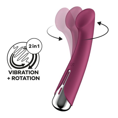 Вібратор Satisfyer Spinning G-Spot 1 Red з ротацією та водонепроникністю