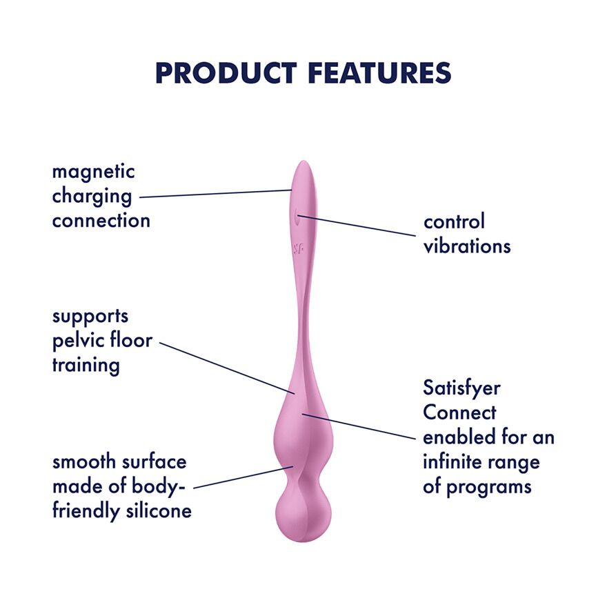 Інтимні смарт-кульки Satisfyer Love Birds 1 з вібрацією, рожеві