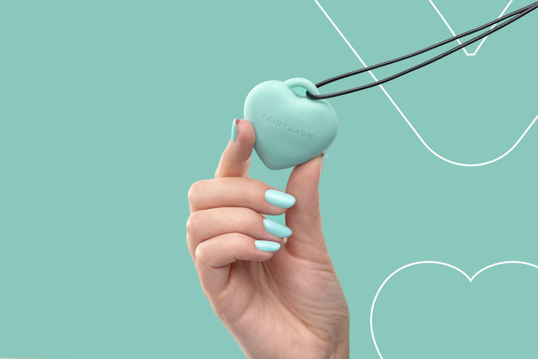 Мінівібратор FairyGasm PleasureStone Heart, 9 режимів, зелений