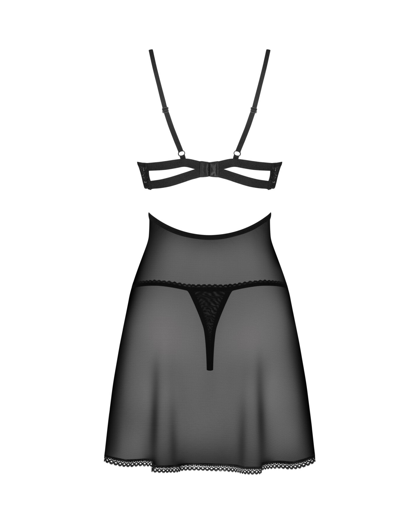 Інтимний комплект Obsessive Nutris babydoll & thong XS/S - Зображення 4