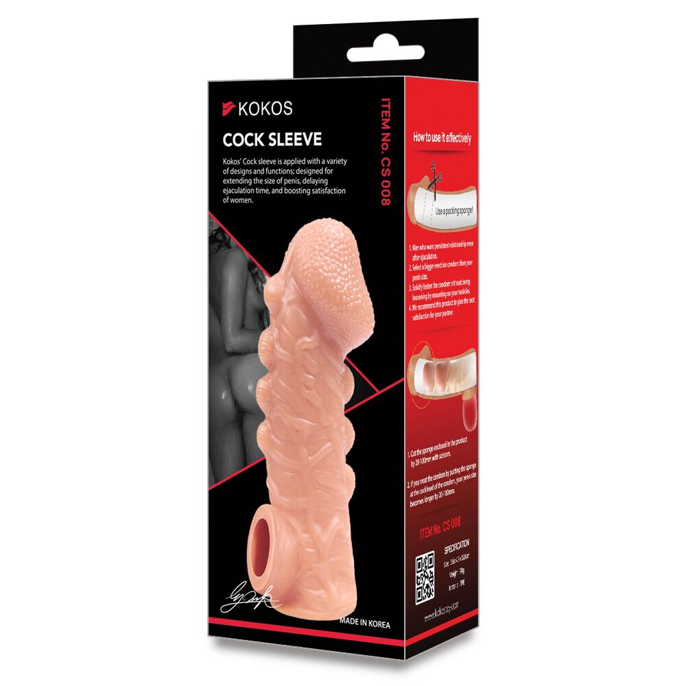 Інтимна насадка Kokos Cock Sleeve CS 008 M для комфорту