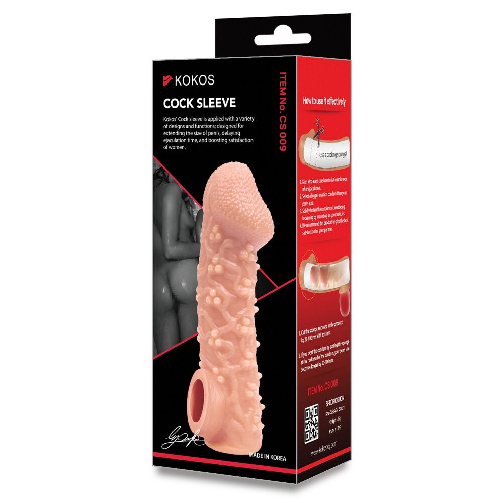 Інтимна насадка Kokos Cock Sleeve CS 009 M для комфорту