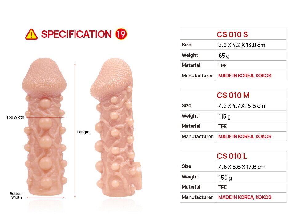 Інтимна насадка Kokos Cock Sleeve CS 010 M для комфорту
