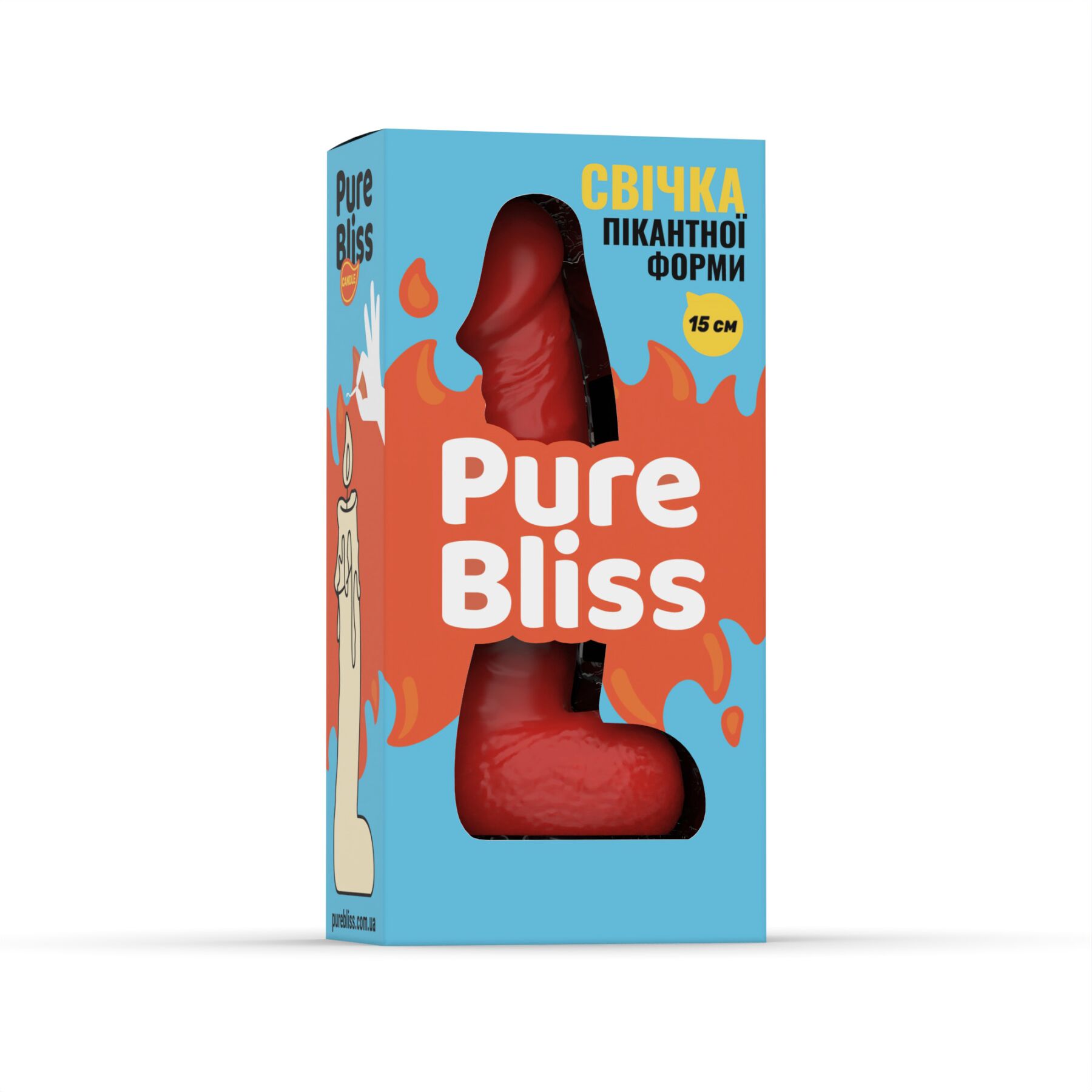 Інтимна свічка Pure Bliss MINI Red 15 см - романтична атмосфера