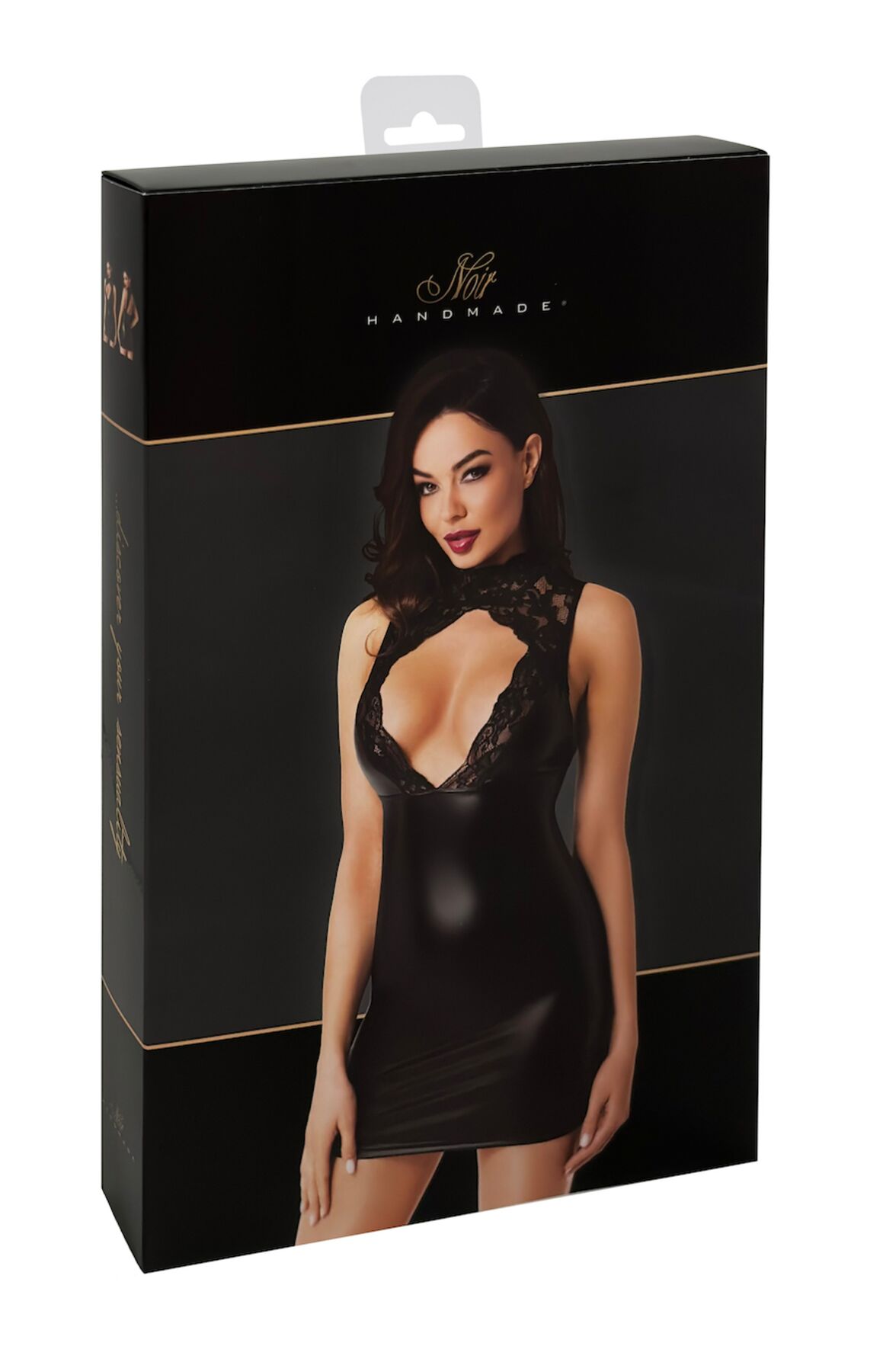 Сукня Noir Handmade F343 Powerwetlook з мереживом - XXL