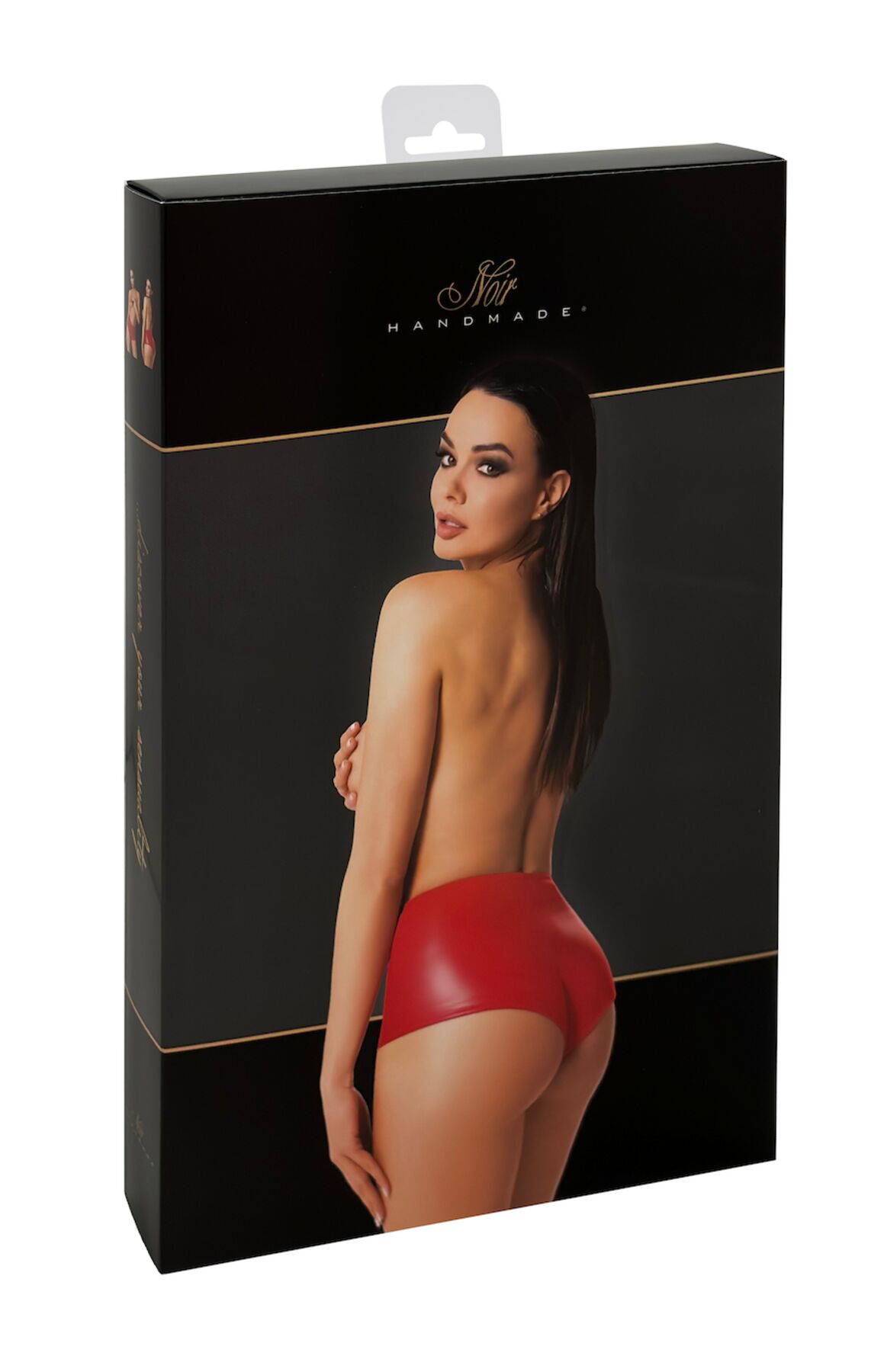Шорти Noir Handmade F356 Red Powerwetlook, розмір L