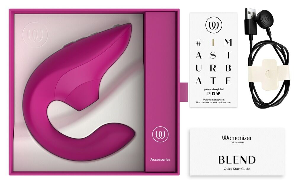 Інтимний стимулятор Womanizer Blend Vibrant Pink з подвійною стимуляцією