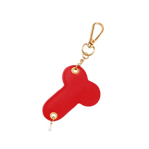 Брелок на карабіні Art of Fhallus, натуральна шкіра, червоний