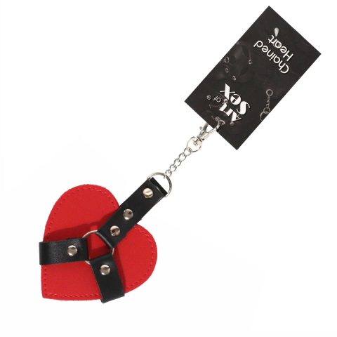 Брелок Chained Heart з карабіном, Червоний, Art of Sex
