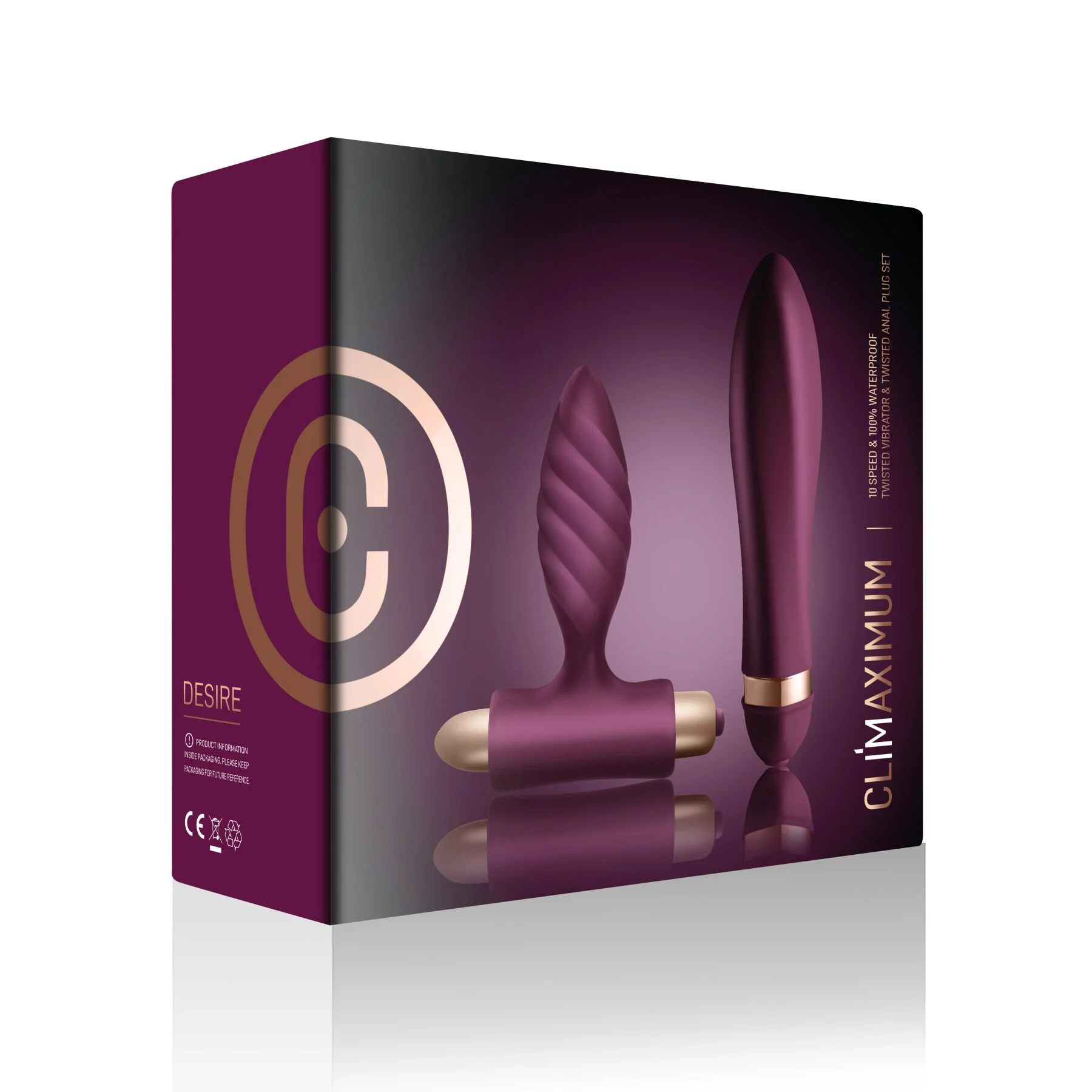 Набір вібраторів для пар Climaximum Desire, водонепроникні