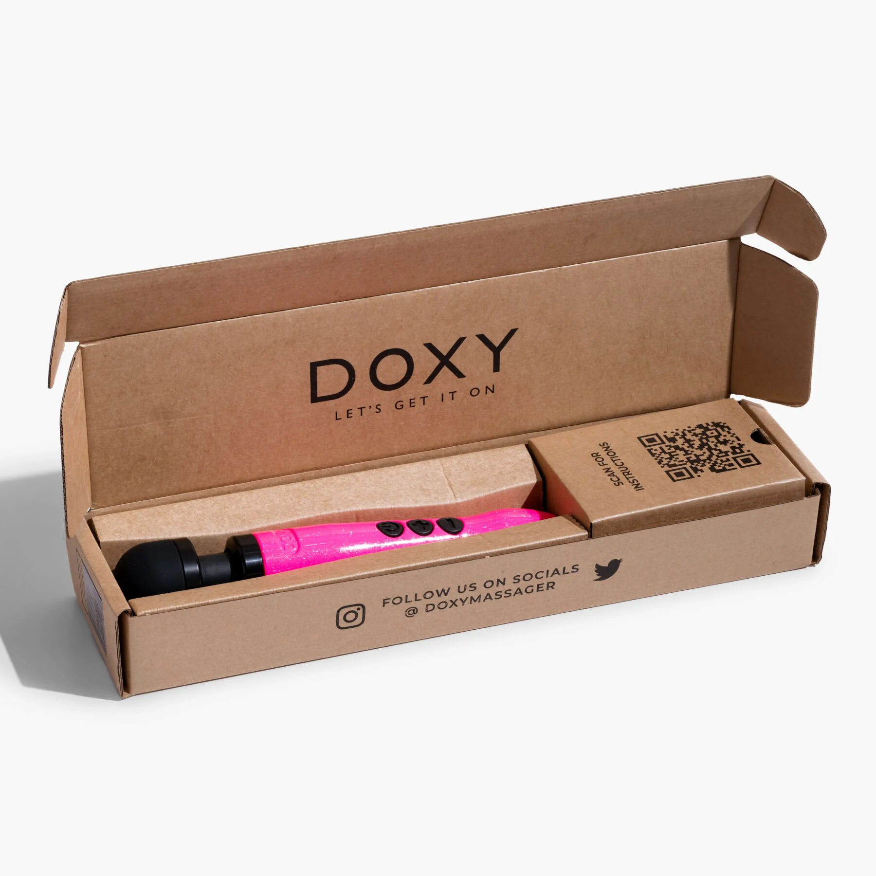 Вібромасажер DOXY Die Cast 3 Hot Pink, дуже потужний, живлення 220В, металевий корпус - Зображення 9