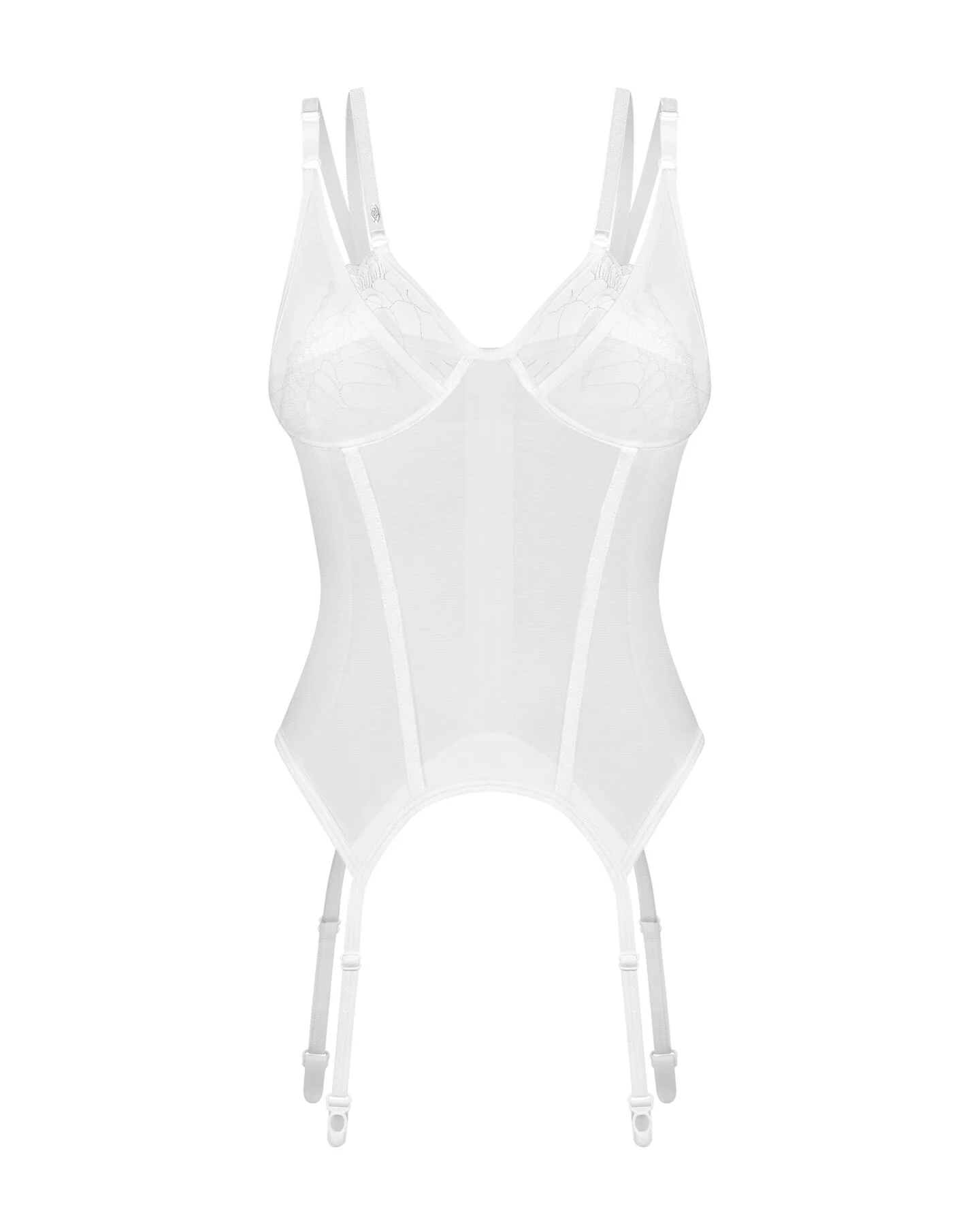 Елегантний корсет Obsessive Arrowel White S/M для особливих моментів