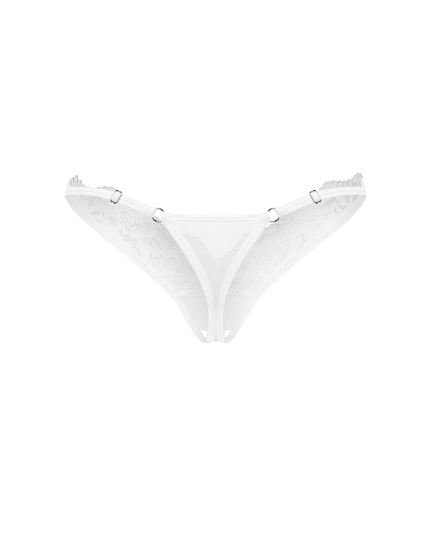 Трусики Obsessive Arrowel White crotchless thong S/M - елегантність і комфорт