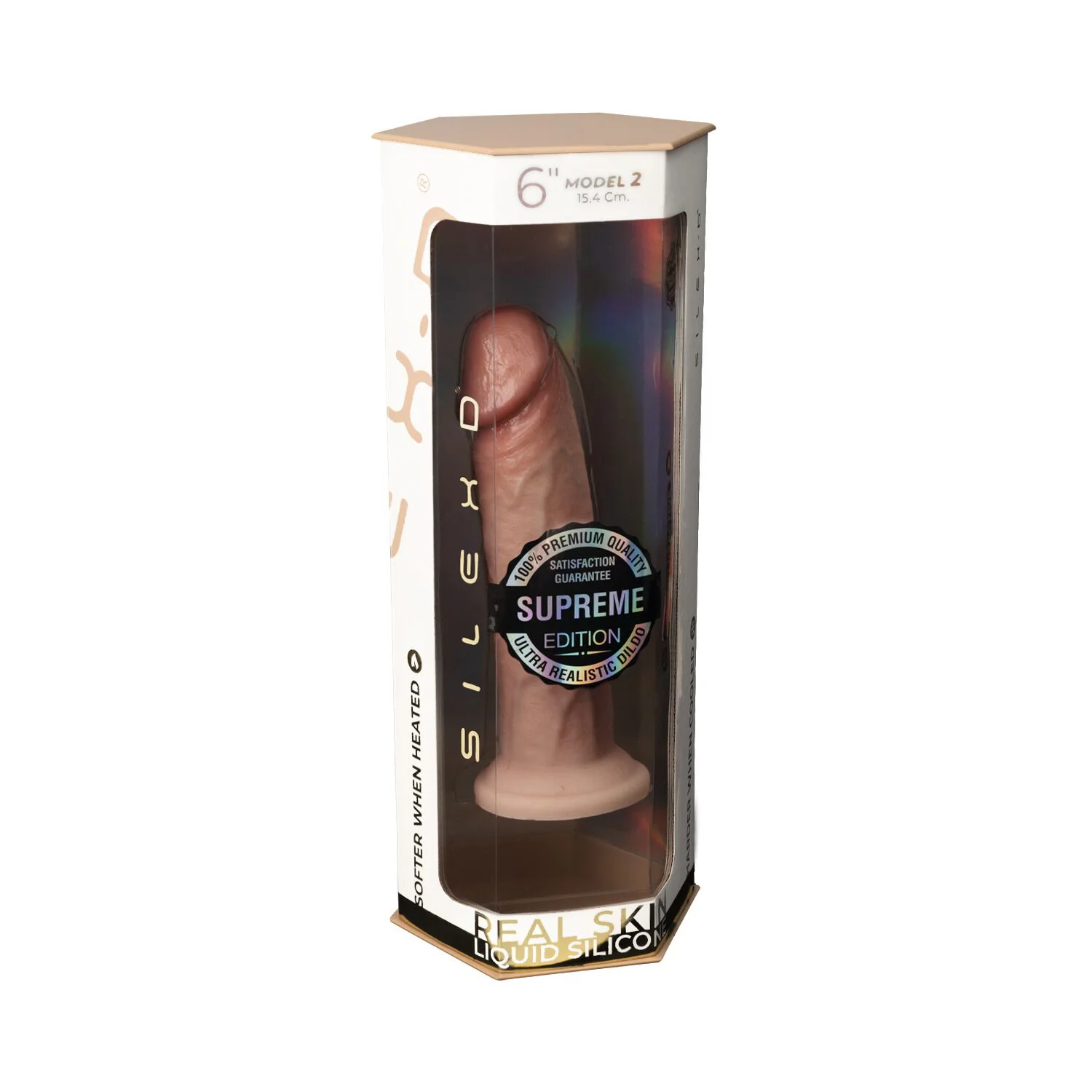 Фалоімітатор SilexD Robby Premium Real Skin Flesh 6 дюймів