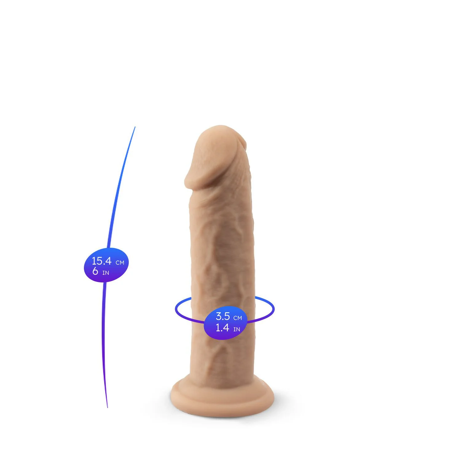 Фалоімітатор SilexD Robby Real Skin Flesh 6 дюймів