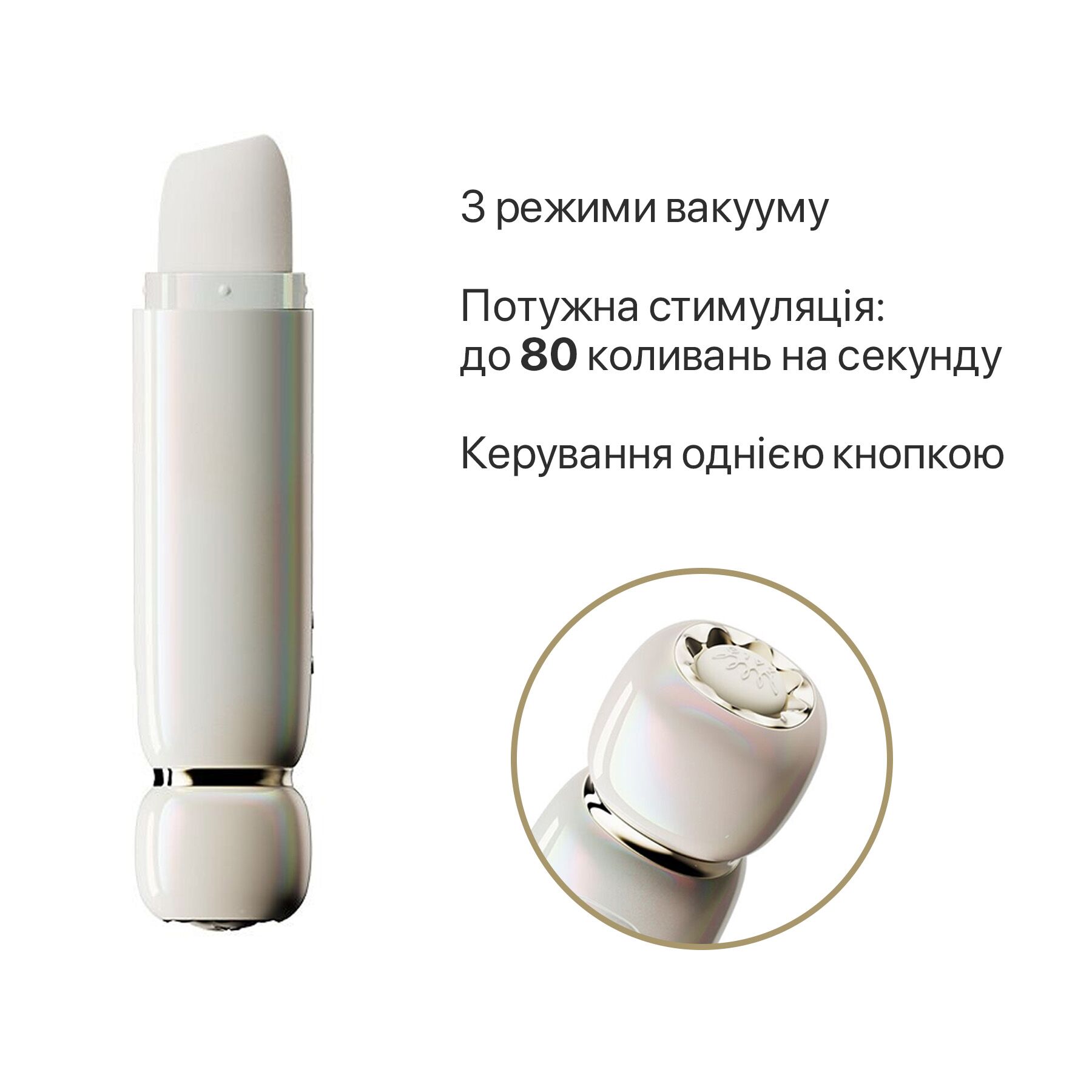 Вакуумний стимулятор Zalo Lia Floral White для комфортного догляду