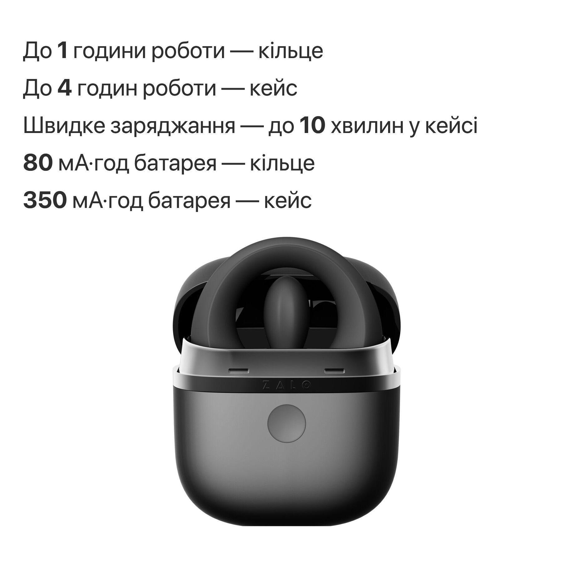 Елегантне інтимне кільце Zalo Apis Obsidian Black