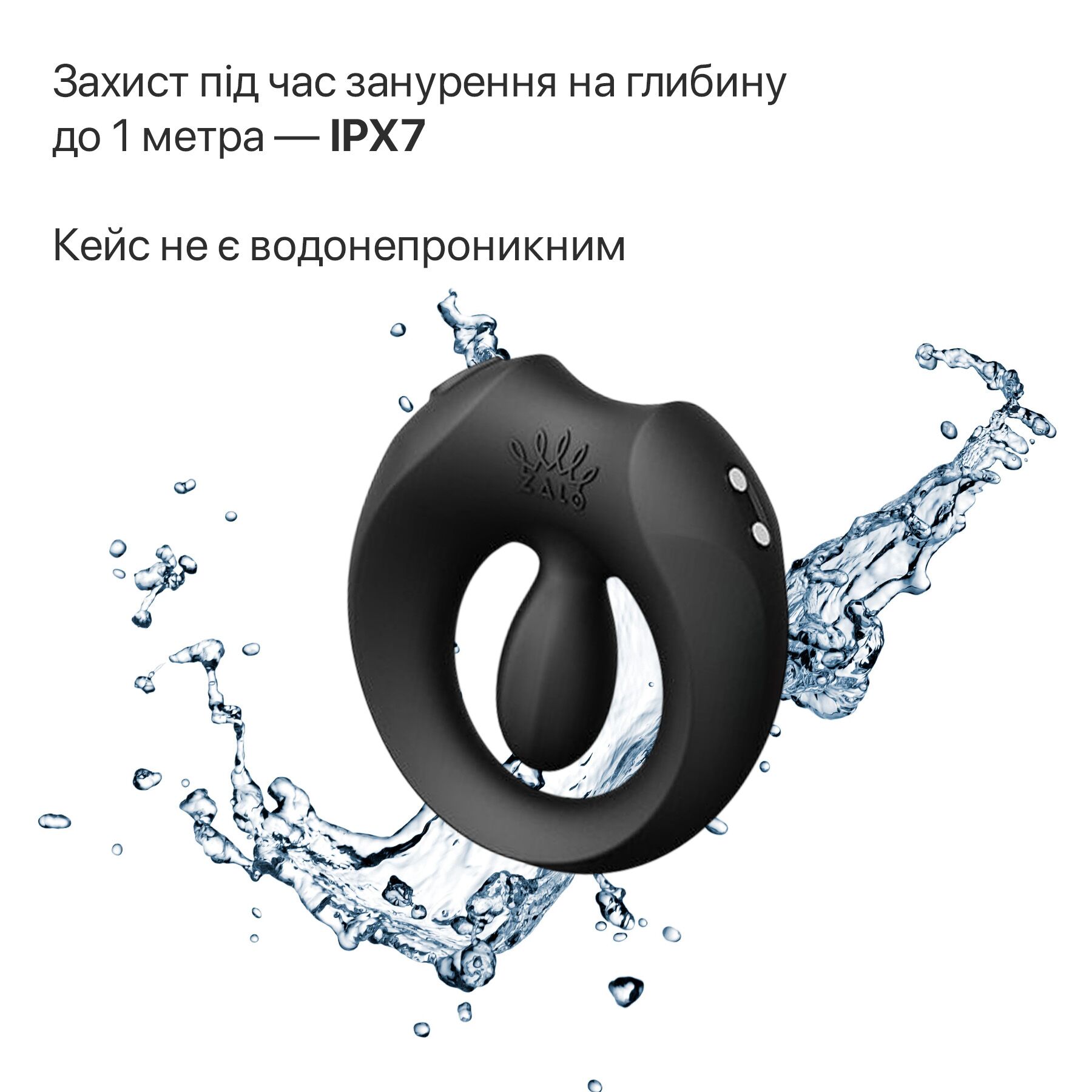 Елегантне інтимне кільце Zalo Apis Obsidian Black