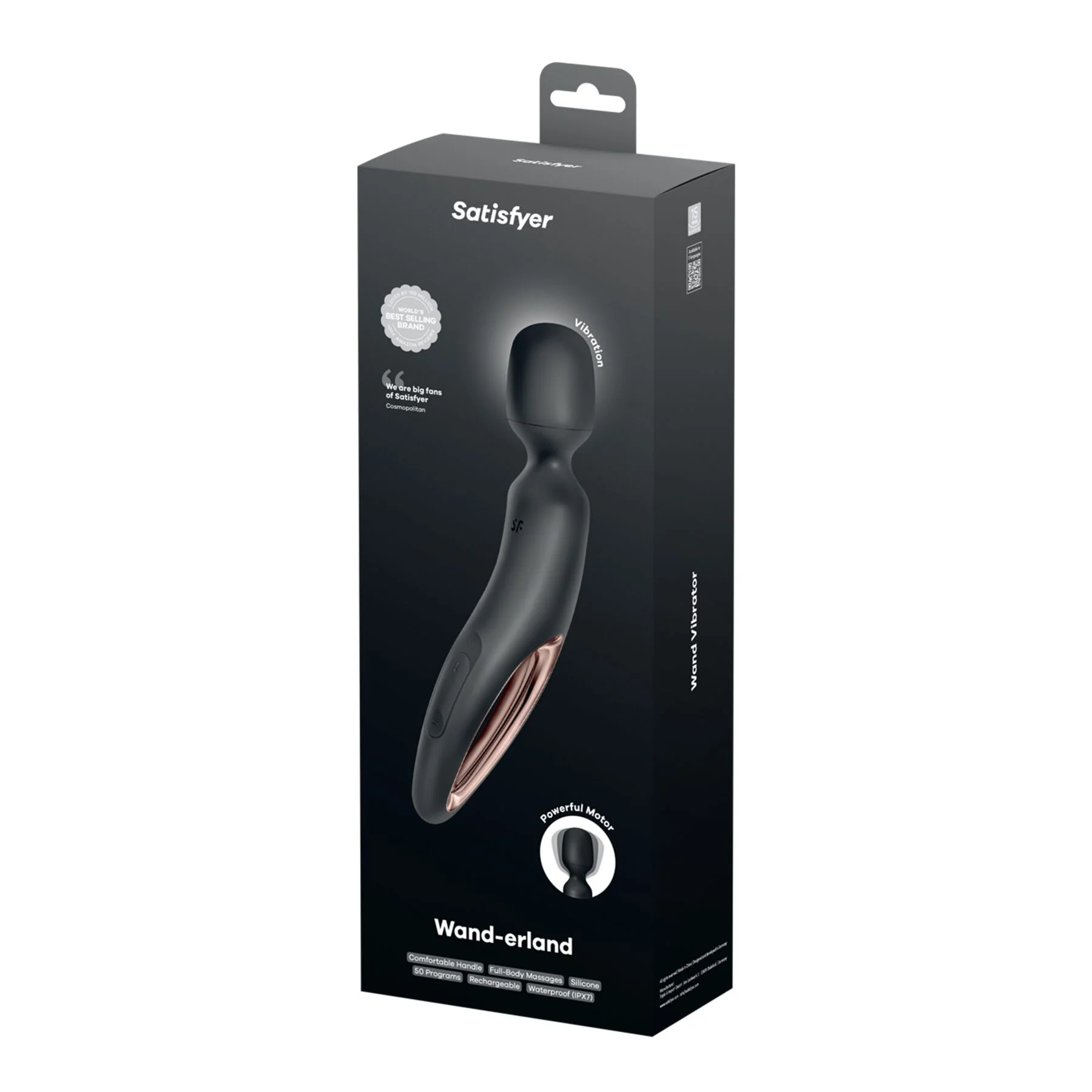 Елегантний вібромасажер Satisfyer Wand-erland (Black/Rosegold)