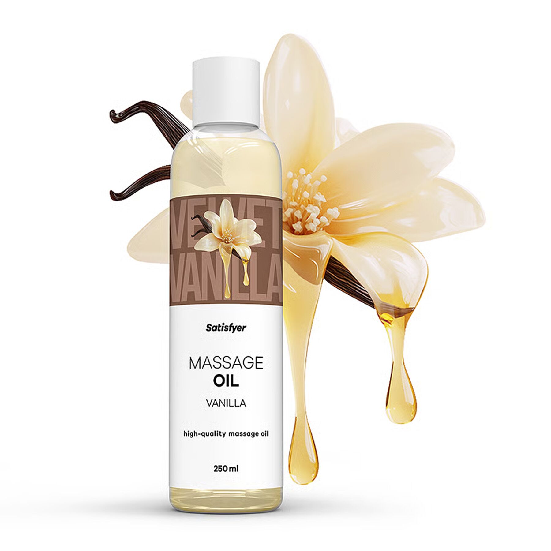 Satisfyer Massage Oil Vanilla 250 мл - масажна олія з ваніллю