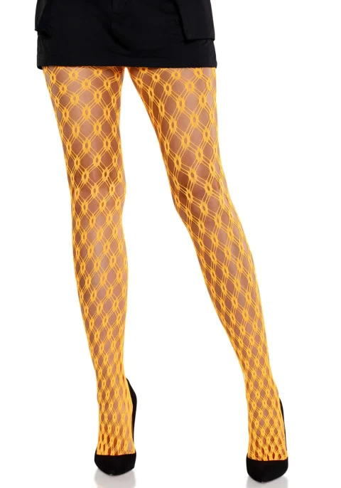 Колготки Leg Avenue Eyelet Net Tights Neon Orange One Size