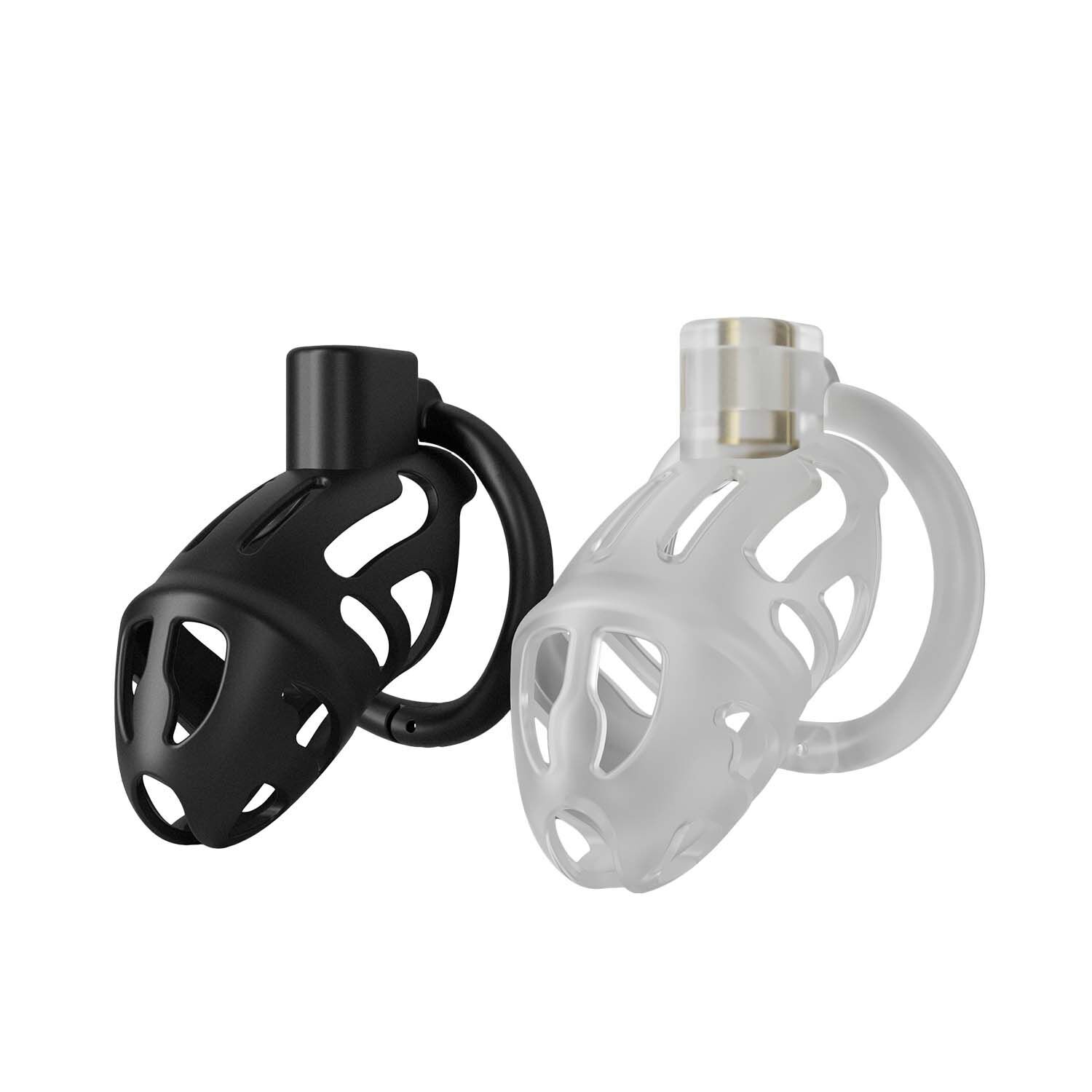 LOCKINK SEVANDA Plastic Chastity Cage, Black, 3 Rings