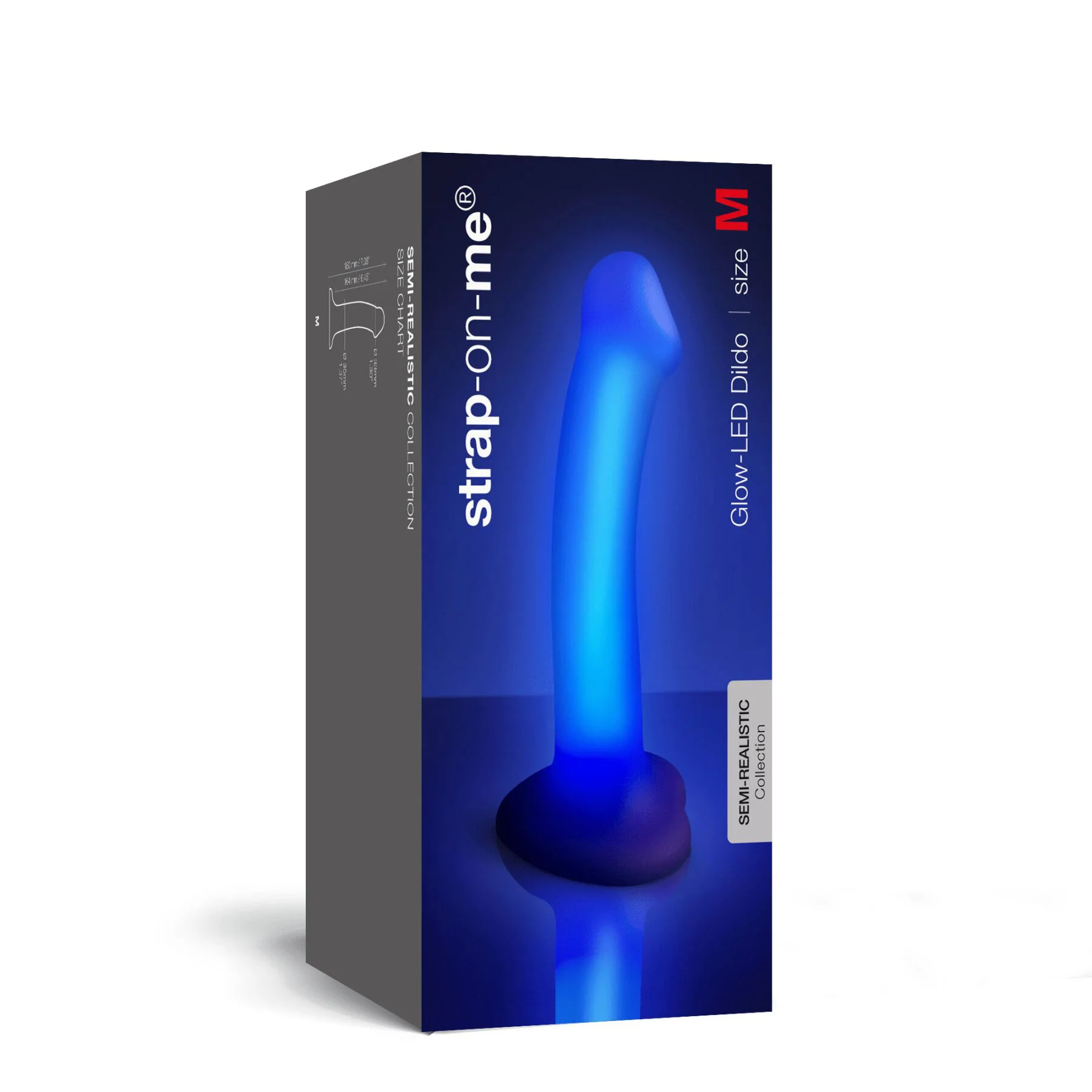 Світлодіодне дилдо Strap-On-Me Glow LED Purple - M