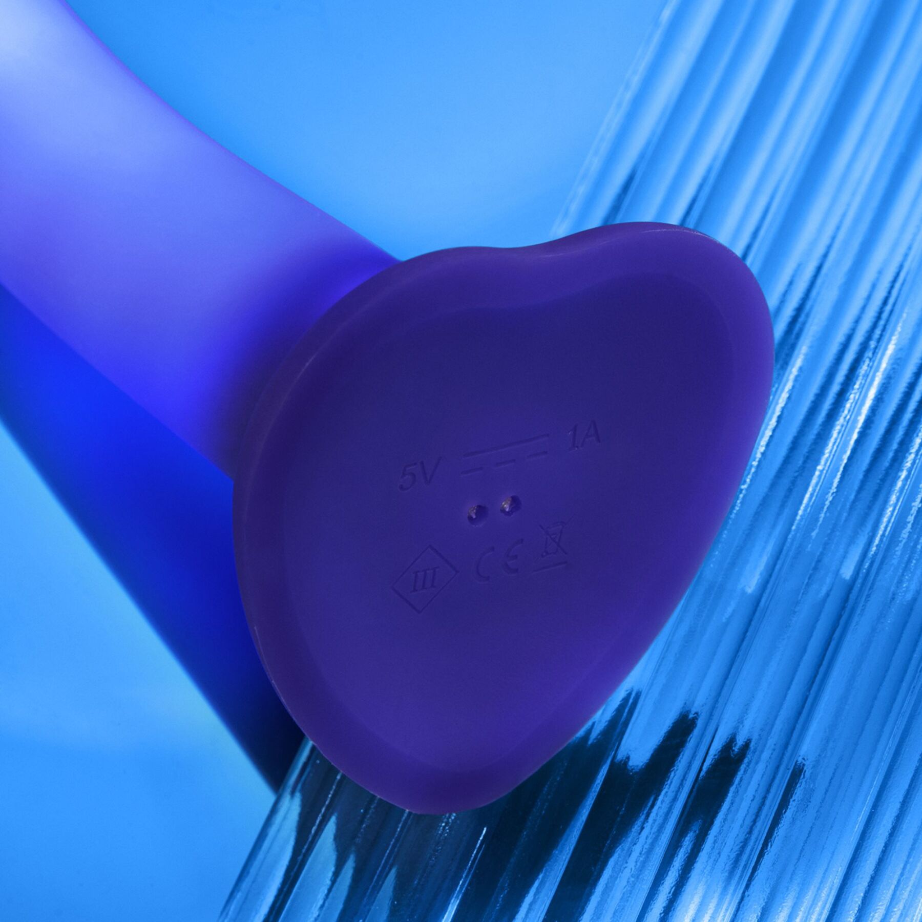 Світлодіодне дилдо Strap-On-Me Glow LED Purple - M