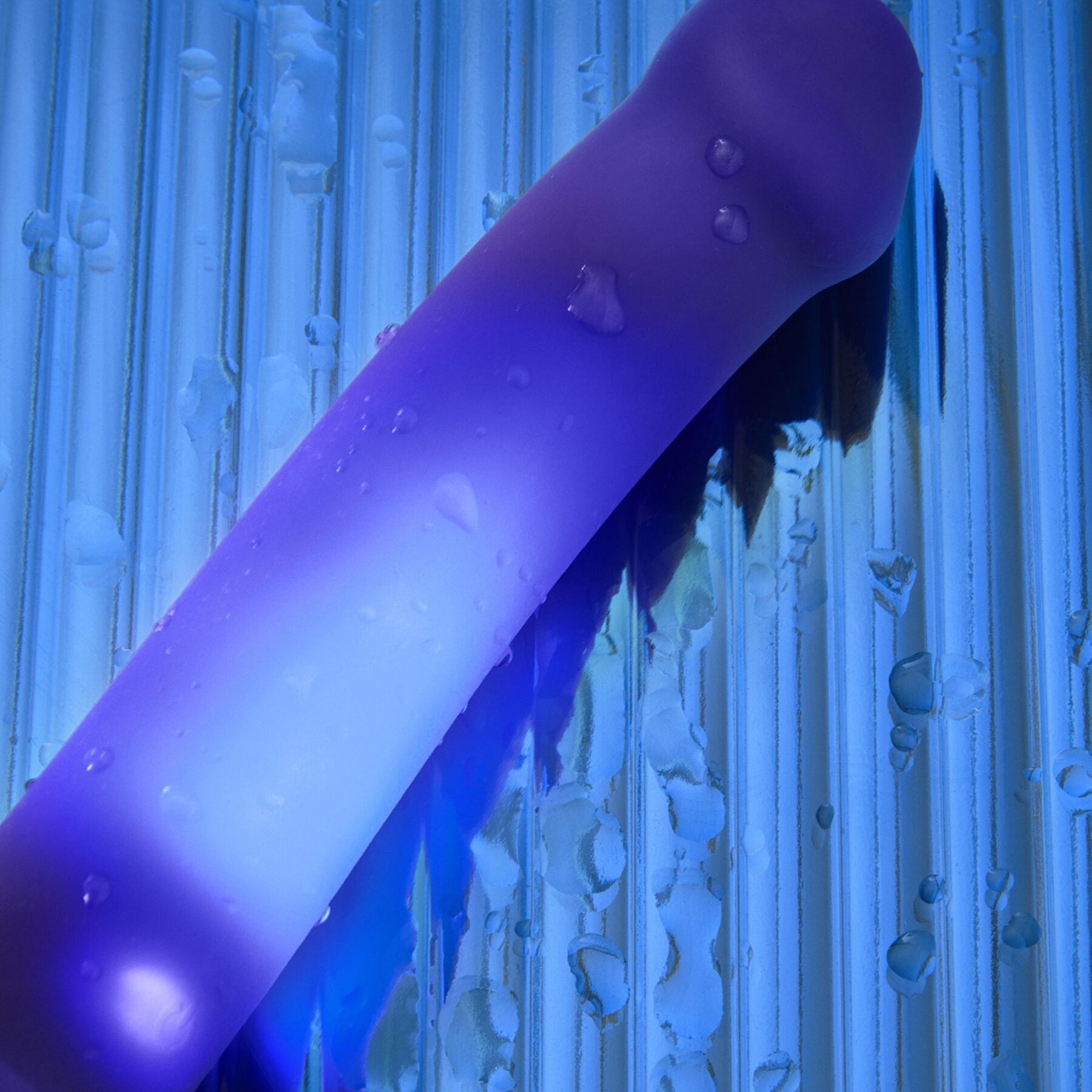 Світлодіодне дилдо Strap-On-Me Glow LED Purple - M